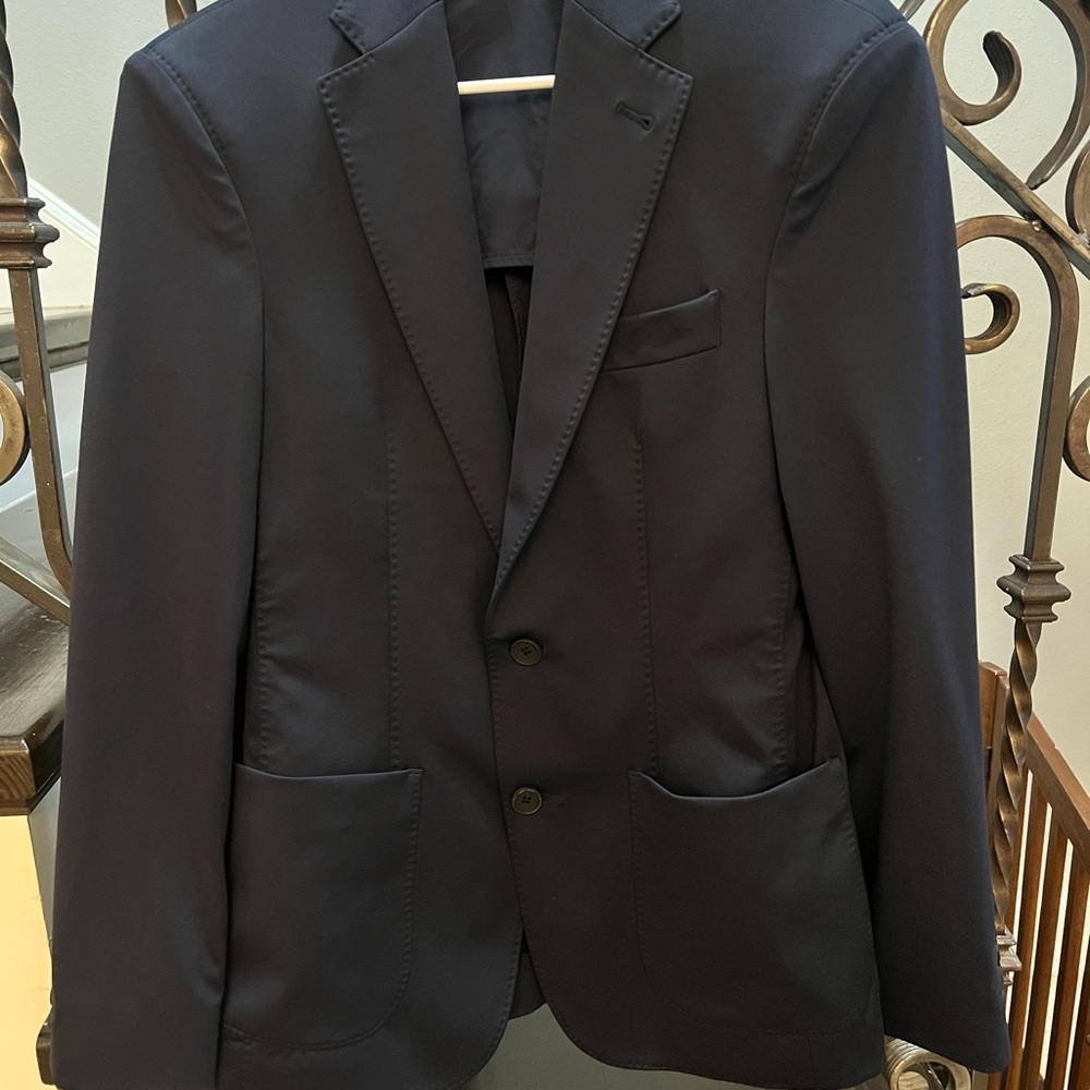 Murano Navy Blue Two-Button Sport Coat (S)